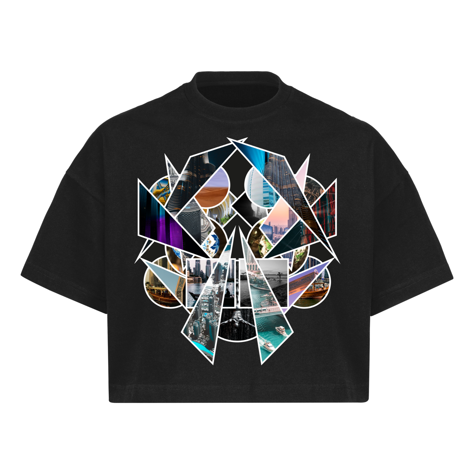 "Dubai" Cropped Oversized Tee T-shirt
