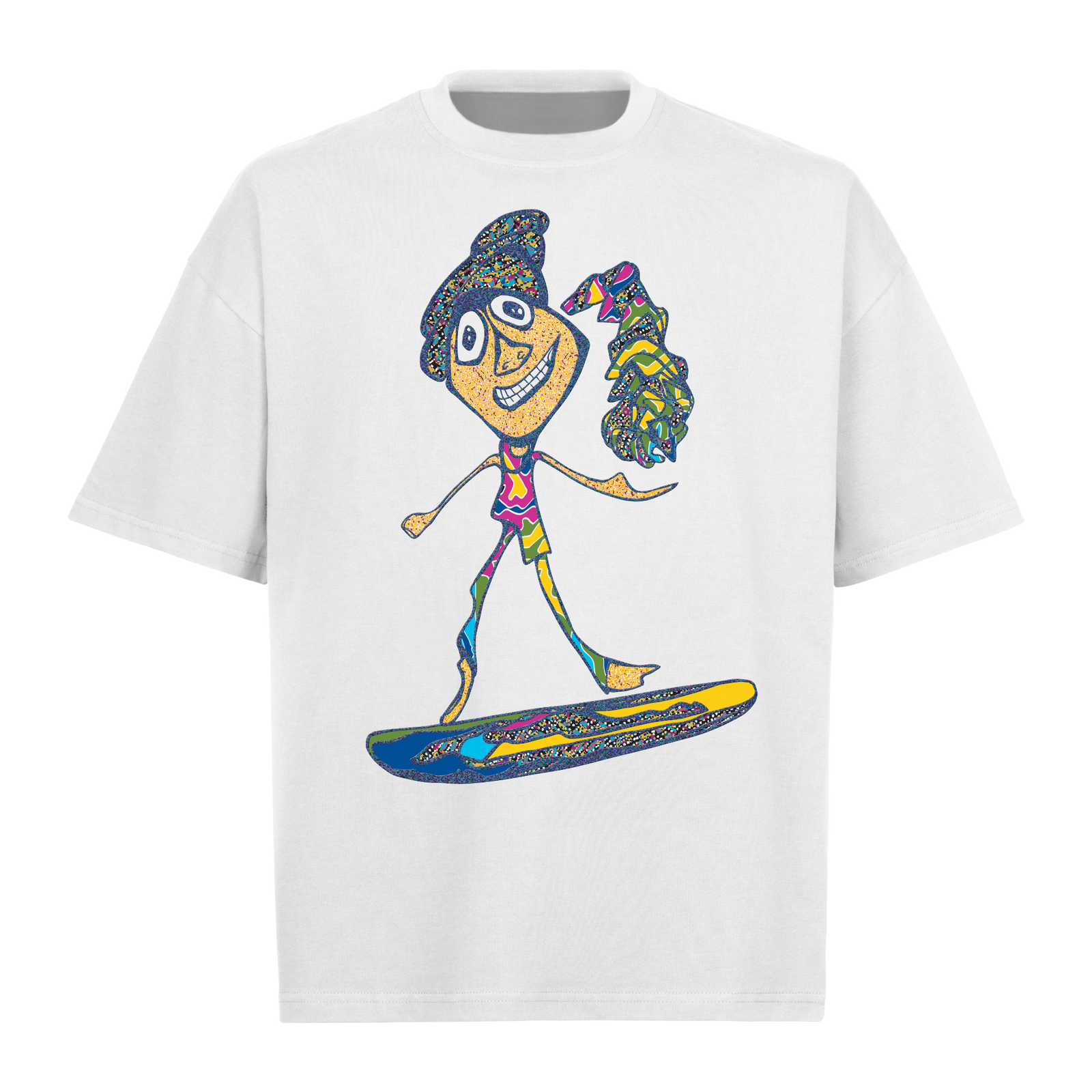 "Surfer Dude" Oversized Boxy Tee T-shirt